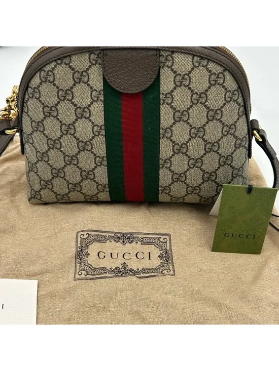 Women’s Gucci GG supreme OPHEDIA small shoulder bag made in Italy - Picture 2 of 11